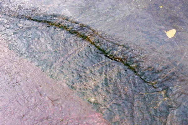 Eau Dans Lac Dans Parc Automne Octobre — Photo