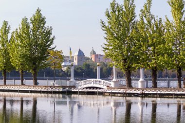 Parkta sonbahar gezintisi güneşli havada