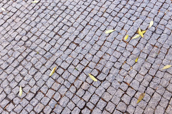 Textuur Van Zwarte Granieten Kasseien Voor Achtergronden — Stockfoto