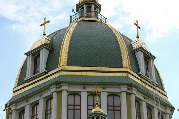 乌克兰希腊天主教堂的建造 — 图库照片