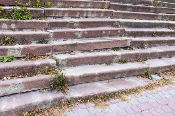 Stare Kamienne Schody Parku Miejskim — Zdjęcie stockowe