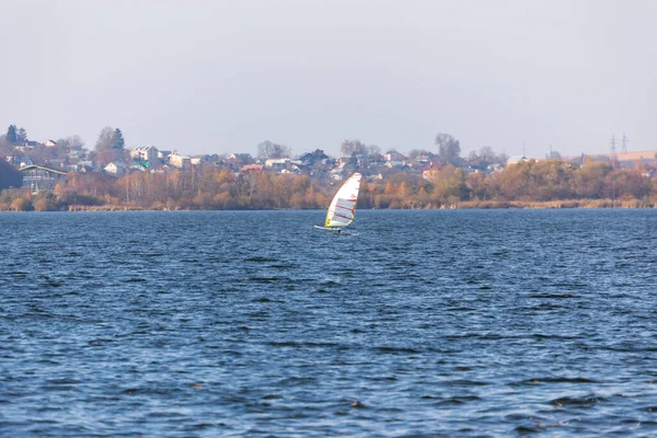 Autumn Waterfront Pond Park Cold Water November — Stock Photo, Image