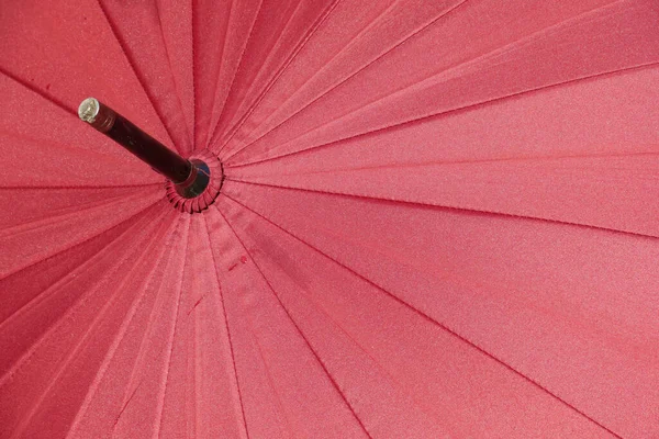 Roter Regenschirm Vor Dem Regen Rote Folientextur — Stockfoto