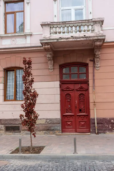 Facade House Ukraine Galicia Summer — Stock Photo, Image