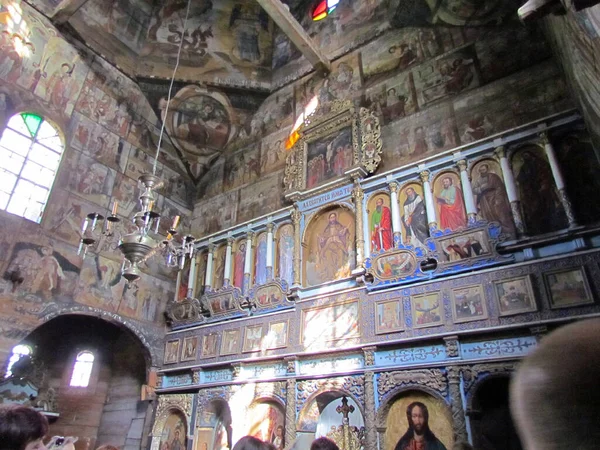 Igreja Madeira Velha Nos Cárpatos Região Ivano Frankivsk — Fotografia de Stock