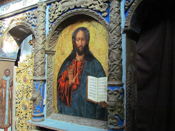 Antigua Iglesia Madera Los Cárpatos Región Ivano Frankivsk — Foto de Stock