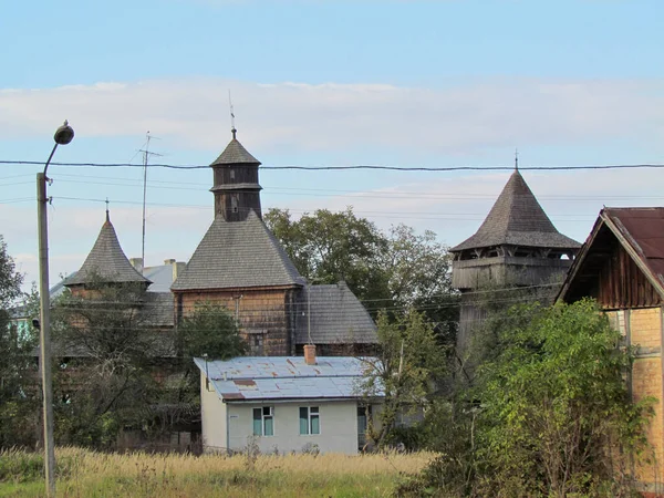 Old Wooden Church Carpathians Ivano Frankivsk Region — Stock Photo, Image