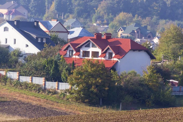 Façade Une Maison Ukraine Galice Été — Photo