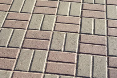 Arkaplan için kare ve dikdörtgen kaldırım taşlarının dokusu