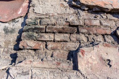 Arkaplan için çok eski bir tuğla duvar dokusu