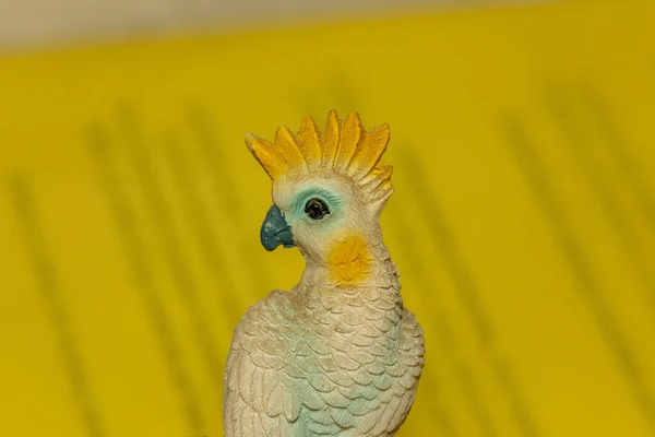 Close Shot Little Yellow Toy Parrot — Stock Photo, Image