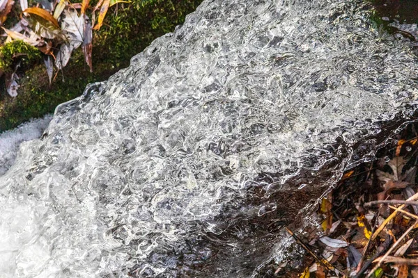 Silny Prąd Rzece Parku Jesienna Woda Strumień — Zdjęcie stockowe