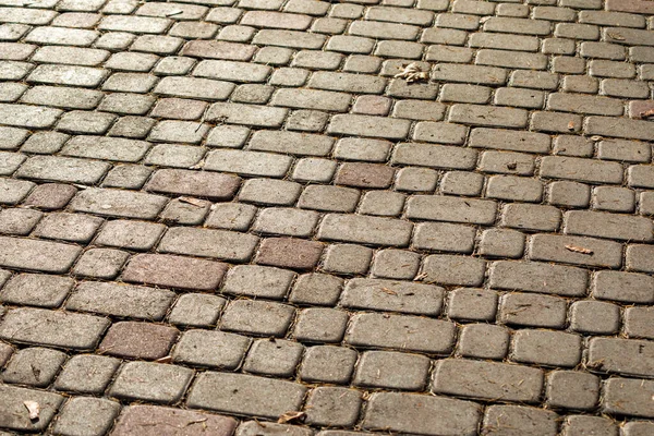 Textura Paralelepípedos Cidade Passarela Pavimento Para Fundos — Fotografia de Stock