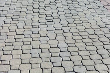 Arkaplan için renkli kaldırım taşı dokusu. Kaldırımda beton kaldırım.