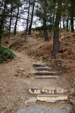 Villavicencio 'daki paslı doğal yol, Mendoza, Arjantin