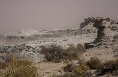 Arjantin 'deki Ay Vadisi' nin kurak çölleri.