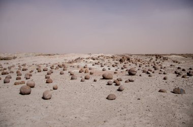 Arjantin 'deki Ay Vadisi' nin kurak çölleri.