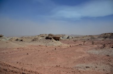 Arjantin 'deki Ay Vadisi' nin kurak çölleri.