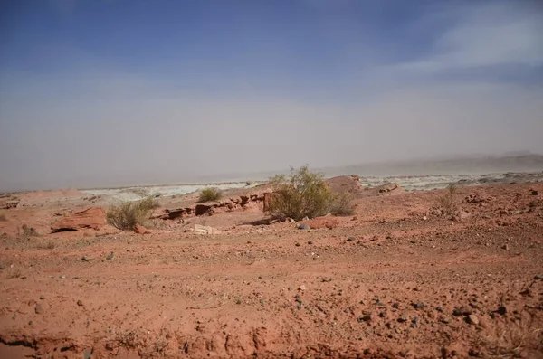 A paisagem árida seca do deserto do Vale da Lua na Argentina — Fotografia de Stock
