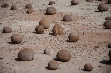 Arjantin 'deki Ay Vadisi' nin kurak çölleri.