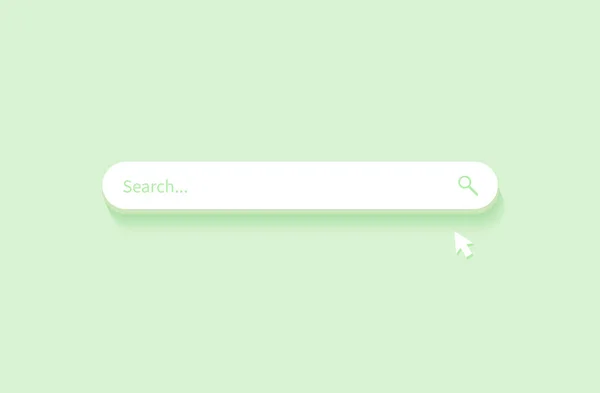Элемент Дизайна Панели Поиска Search Bar Зеленый Фон Векторная Иллюстрация — стоковый вектор