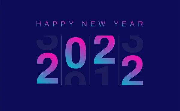 编号2022的切割机 祝2022年新年充满蓝色背景的雅致设计 矢量说明 — 图库矢量图片
