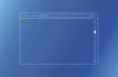 Web sitesi için tarayıcı modeli. Webpage kullanıcı arayüzü. İnternet sayfasının modern tasarımı. Vektör illüstrasyonu.