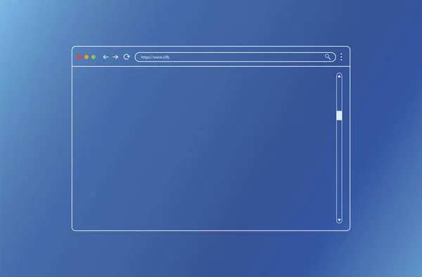 Navegador Maqueta Para Sitio Web Interfaz Usuario Página Web Diseño — Vector de stock