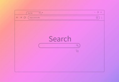 Web sitesi için tarayıcı modeli. Webpage kullanıcı arayüzü. İnternet sayfasının modern tasarımı. Vektör illüstrasyonu.