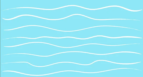 Blue Water Wave Line Background Abstract Background Vector Illustration — Stockvektor