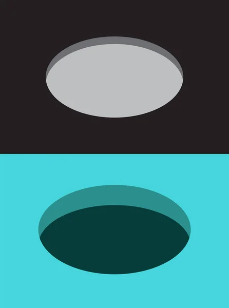 Das Symbol Schwarzes Loch Isoliert Auf Blauem Hintergrund Runde Löcher — Stockvektor