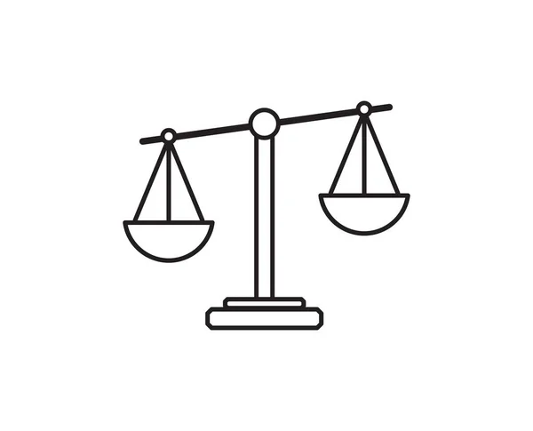 Scales Icon Isolated White Background Justice Attorney Symbol Vector Illustration — Stock Vector