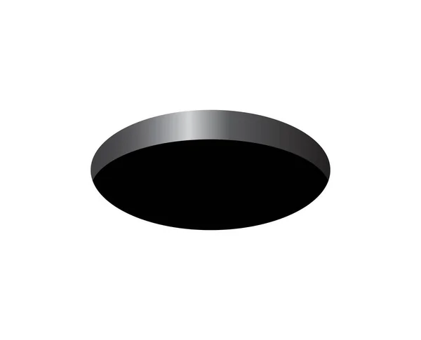 Das Symbol Schwarzes Loch Isoliert Auf Weißem Hintergrund Runde Löcher — Stockvektor