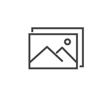 Resim simgesi. Fotoğraf galerisi ikonu. resim sembolü. Vektör illüstrasyonu.