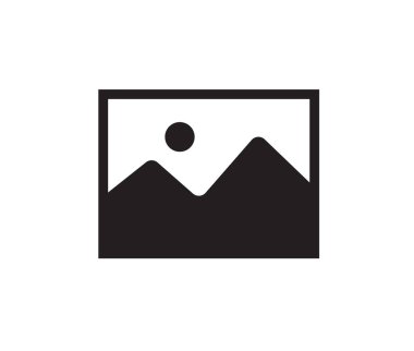 Fotoğraf ikonu. Fotoğraf galerisi ikonu. Görüntü, Resim sembolü. Vektör illüstrasyonu.