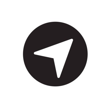 Beyaz arkaplanda yön bulma simgesi. Ok simgesi. İmleç seçimi. Vektör illüstrasyonu