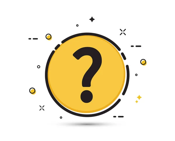 Question Icon Help Icon Bubble White Background Flat Design Vector — Stock Vector