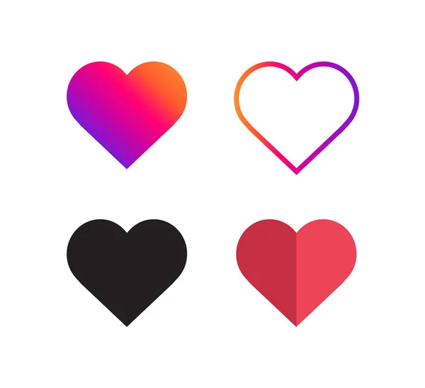 Icono Corazón Amor Sobre Fondo Blanco Conjunto Como Icono Ilustración — Vector de stock