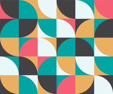 Soyut geometrik arkaplan. İskandinav sanat eserleri. Geometri minimalistik kompozisyon şablonu. Afişler, el ilanları, baskılar, posterler, duvar kağıtları için tasarım. Vektör illüstrasyonu.