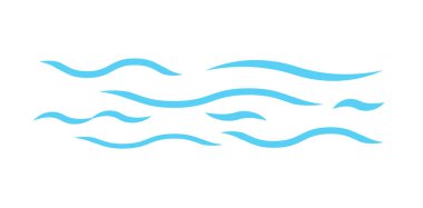 Hat su dalgaları ikonu. Soyut vektör arkaplanı. Dalgalı çizgiler su.