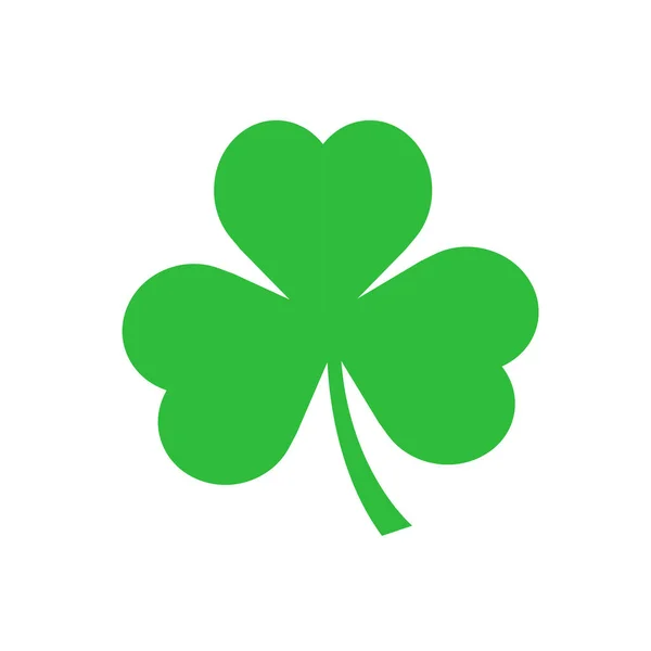 Green Leaf Clover Saint Patrick Day Vector Illustration — ストックベクタ