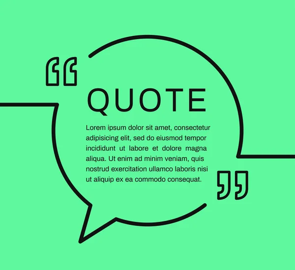 Quote Frames Quote Box Frame Templates Message Speech Bubble Vector —  Vetores de Stock