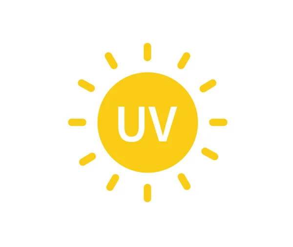 Protection Icon Solar Ultraviolet Radiation Logo Vector Illustration — Stockvector