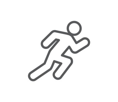 Beyaz arkaplanda simge çalıştır. Tasarım. Vektör illüstrasyonu.