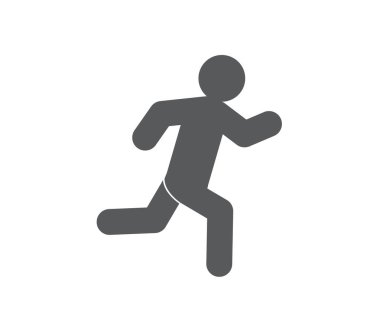Running icon. Man fast run symbol. Vector illustration