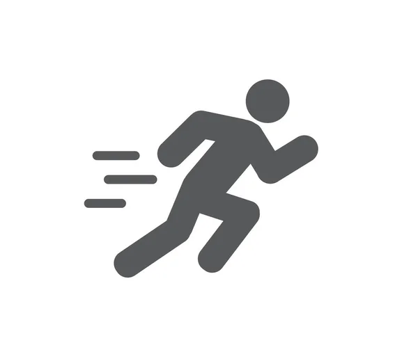 Running Man Icon Running Fast Sport Symbol Vector Illustration — Stock Vector