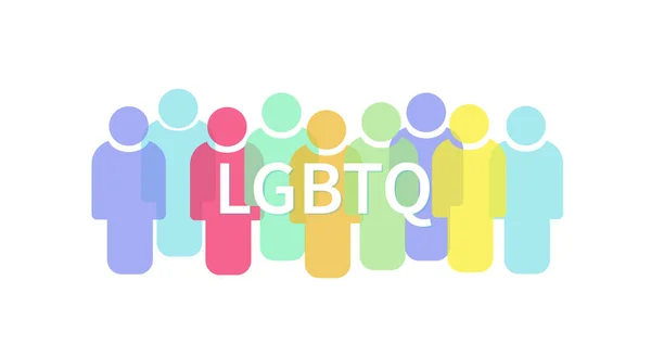 Les Lgbtq Concept Lesbien Gay Bisexuel Transgenre Communauté Tolérante Mois — Image vectorielle