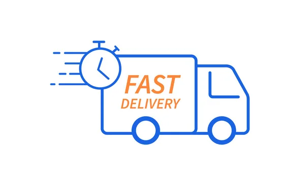 Fast Delivery Truck Icon Fast Shipping Design Website Mobile Apps — Stock Vector