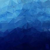 Abstract geometric background of triangles in blue colors.