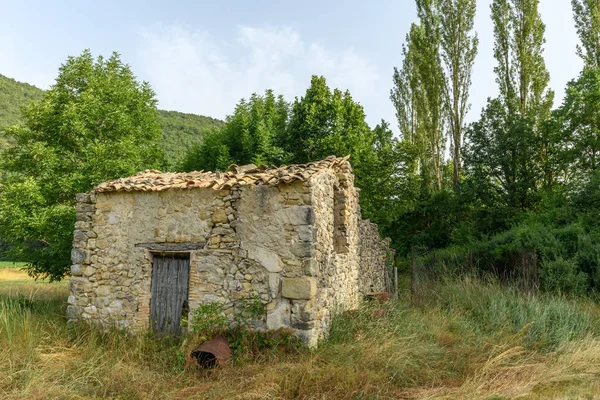 Petite Maison Pierre Dans Une Vallée Drôme Dans Sud France — Photo
